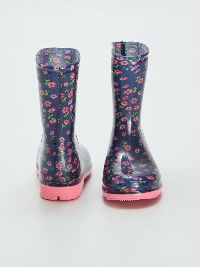 Botas de agua de flores BEIGE - Kiabi