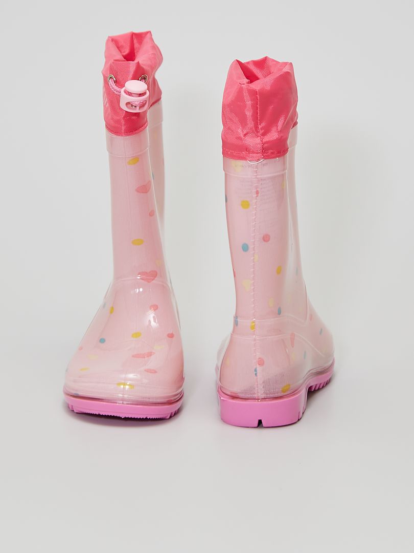 Botas de agua de goma rosa - Kiabi