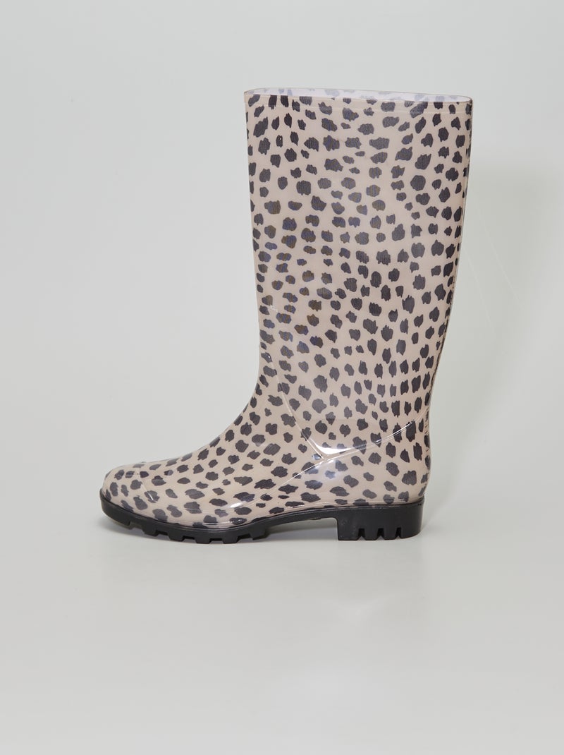 Botas de agua estampadas blanco - Kiabi
