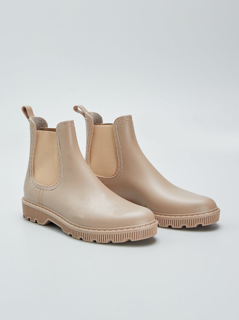 Botas de agua estilo chelsea BEIGE - Kiabi