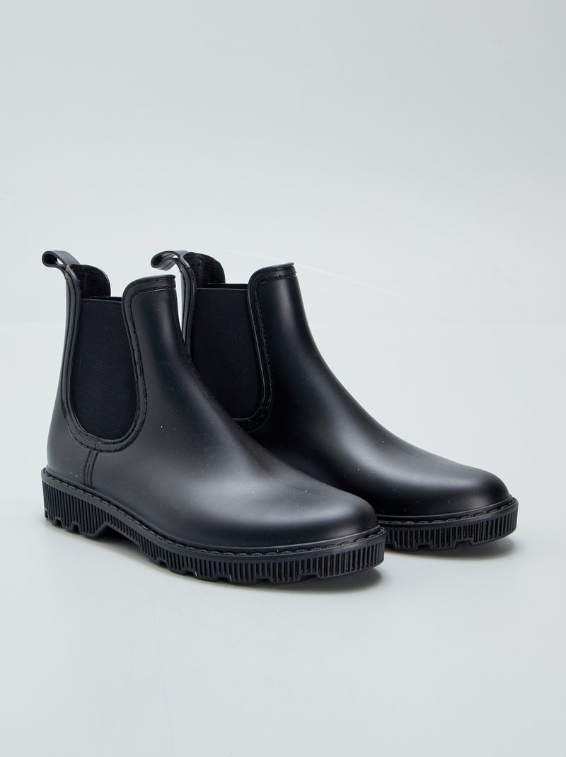 Botas de agua estilo chelsea NEGRO - Kiabi