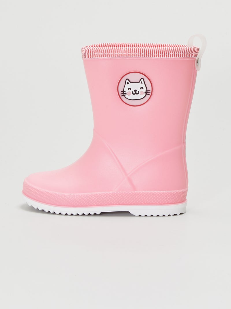 Botas de agua 'gato' rosa - Kiabi