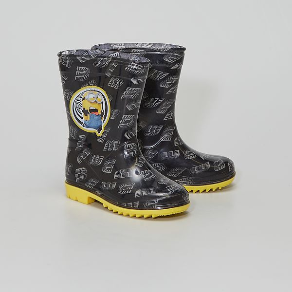 Botas de agua 'Los Minions' Niño 3-12 años - NEGRO - Kiabi - 12,00€
