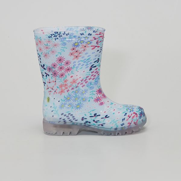 Botas de agua luminosas 'flores' Zapatos - azul - Kiabi - 18,00€