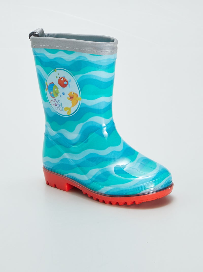 Botas de agua 'peces' azul - Kiabi