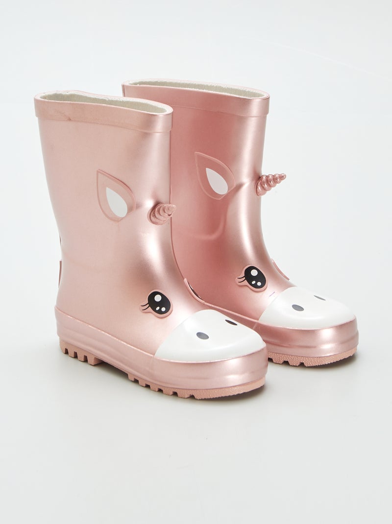 Botas de agua 'unicornio' ROSA - Kiabi