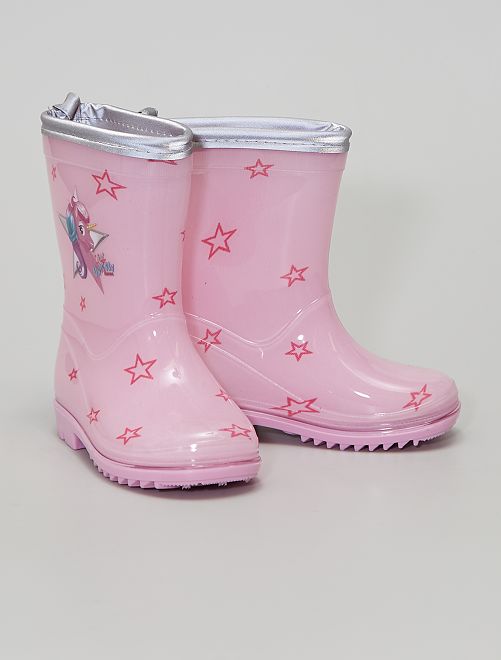 Botas de agua 'unicornio'                             rosa 
