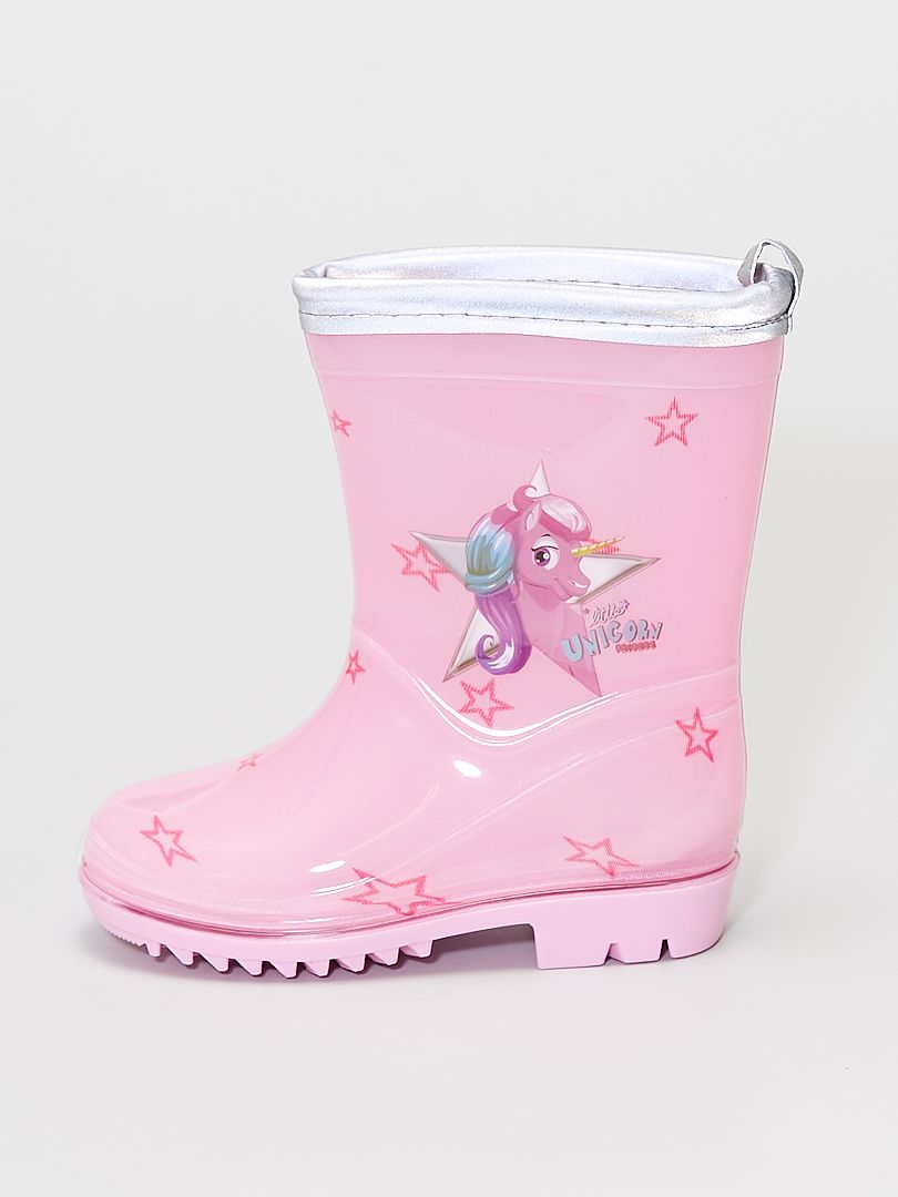 Botas de agua 'unicornio' rosa - Kiabi