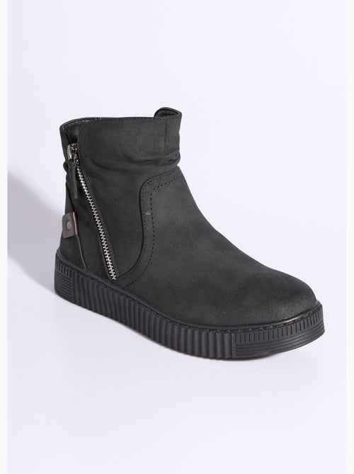 Botas de ante con suela de cuña - afibel - Kiabi