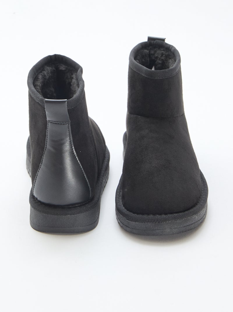 Botas de ante sintético Negro - Kiabi