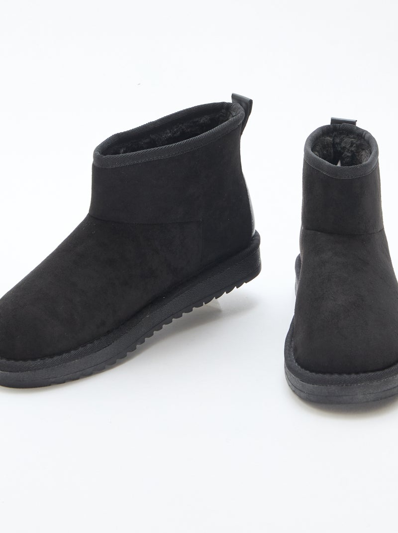 Botas de ante sintético Negro - Kiabi