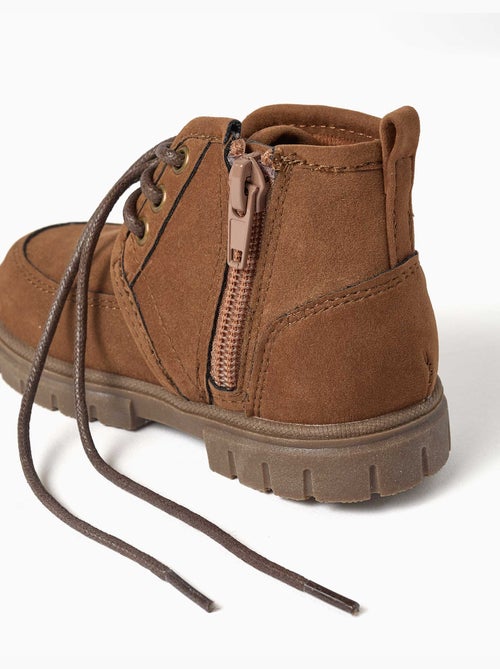 Botas de antelina con cordones - Kiabi