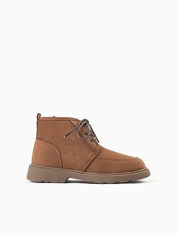 Botas de antelina con cordones