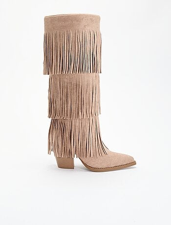 Botas de antelina con flecos