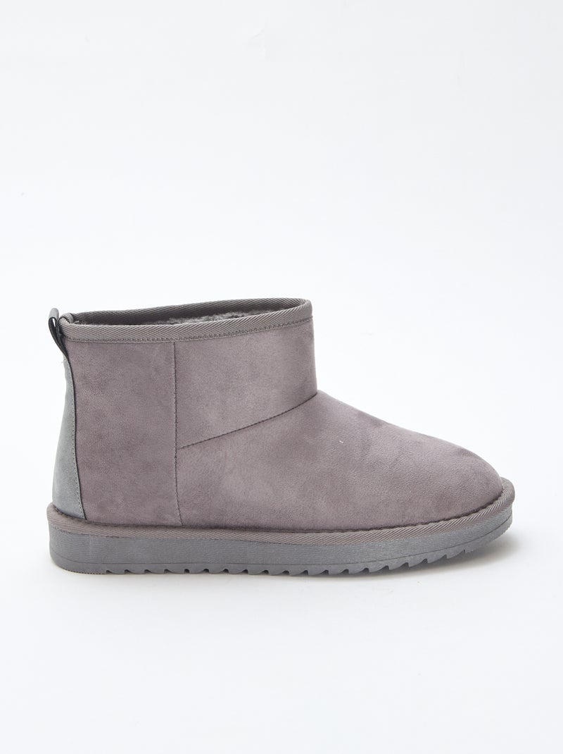 Botas de antelina Gris - Kiabi