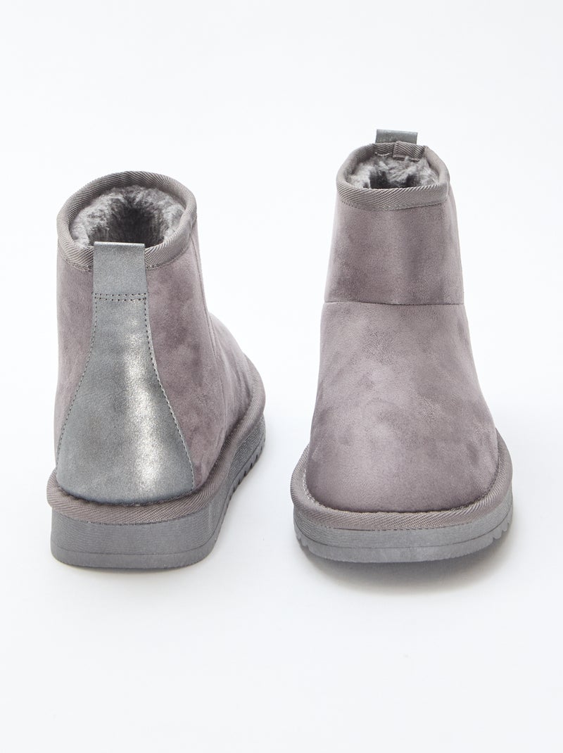 Botas de antelina Gris - Kiabi