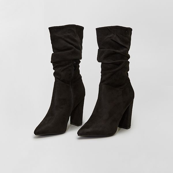 Botas de antelina Mujer talla 34 a 48 - NEGRO - Kiabi - 32,00€