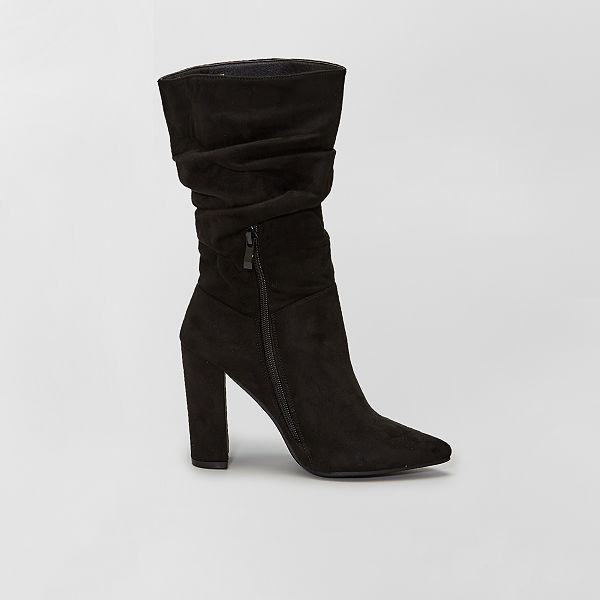 Botas de antelina Mujer talla 34 a 48 - NEGRO - Kiabi - 32,00€