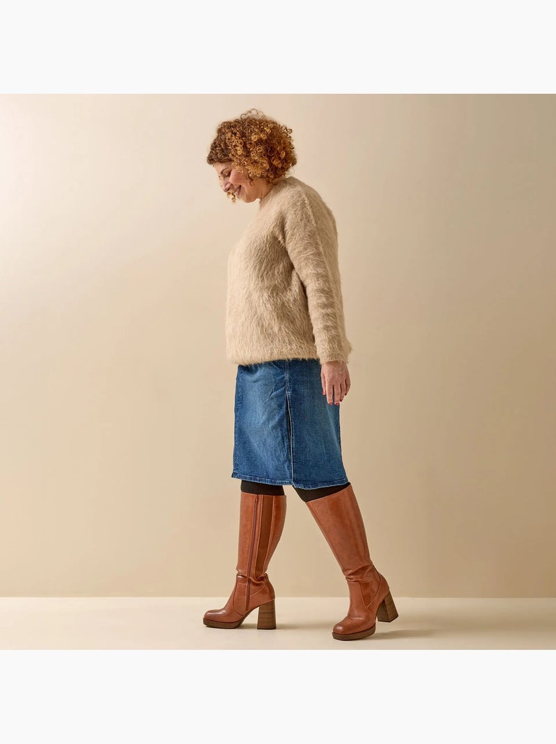 Botas de caña ancha 2XL - Modelo Melissa Marrón oscuro - Kiabi