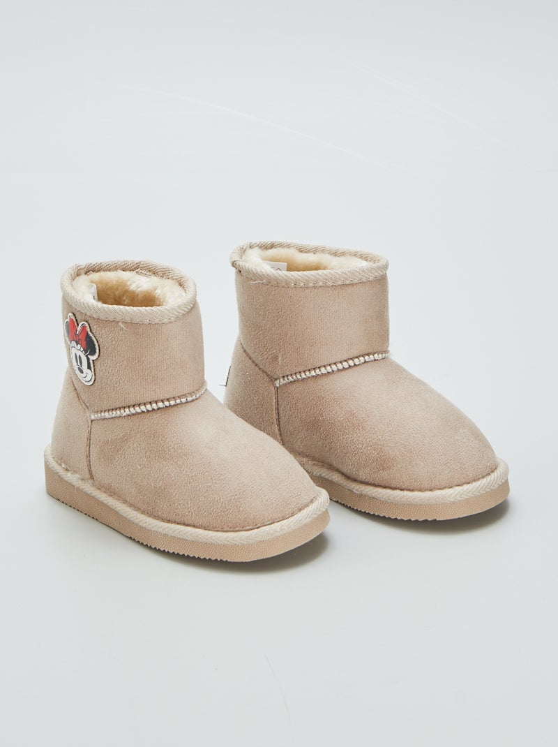 Botas de casa con forro de pelo 'Minnie' topo - Kiabi