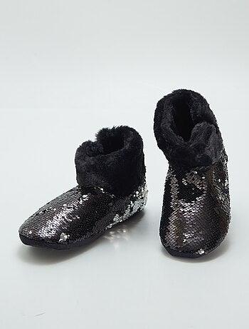Botas de casa con lentejuelas
