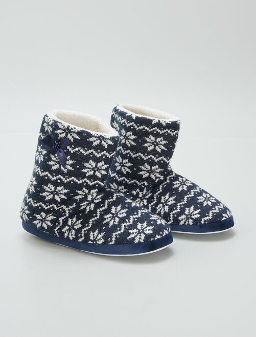 Botas de casa con motivo de jacquard - Kiabi