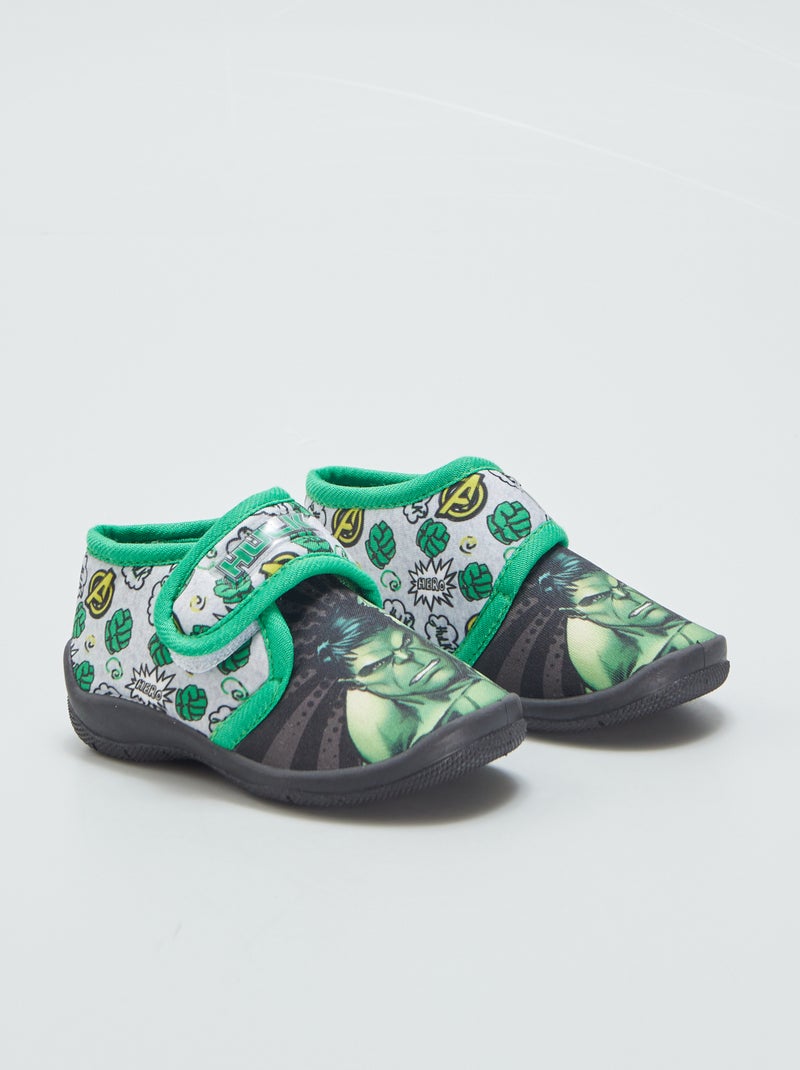 Botas de casa con velcro 'Hulk' NEGRO - Kiabi