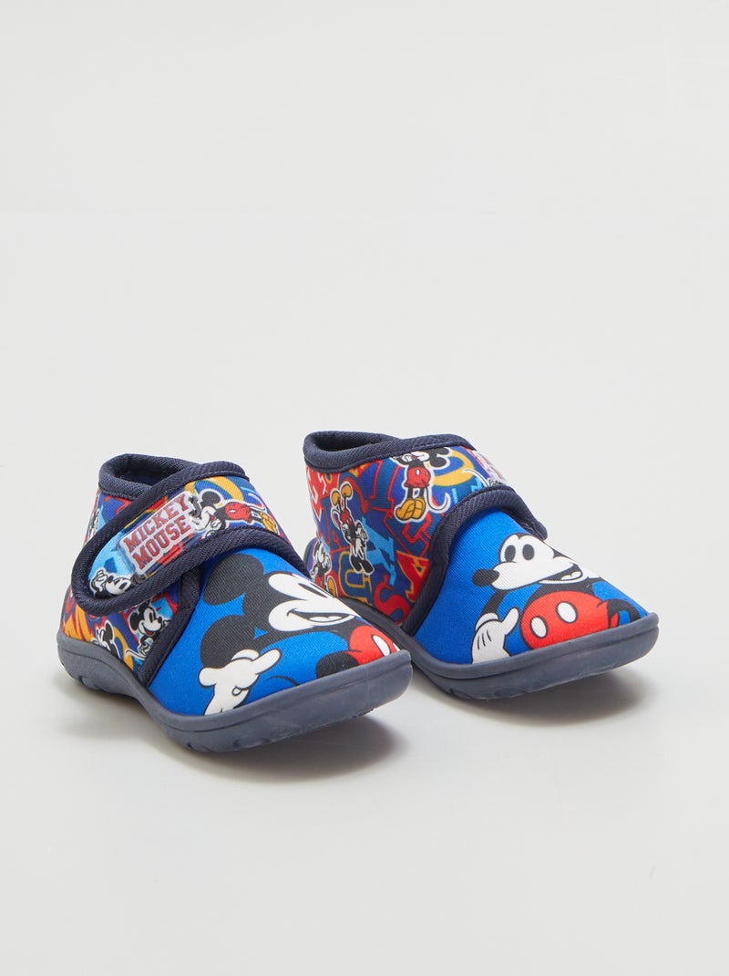 Botas de casa con velcro 'Mickey' azul - Kiabi
