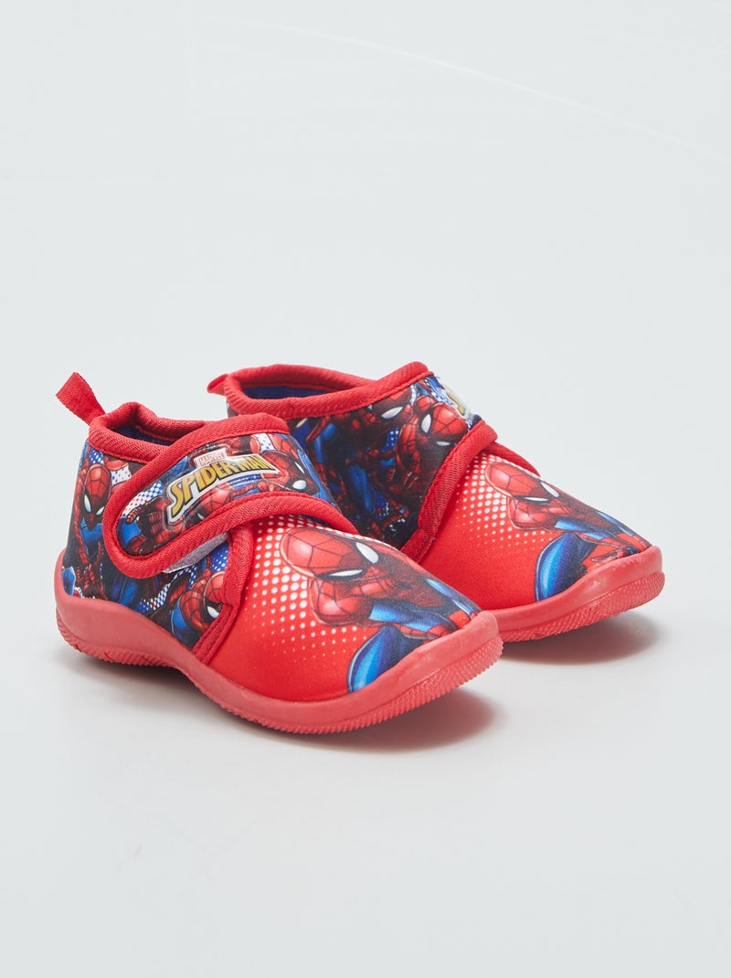 Botas de casa con velcro 'Spiderman' ROJO - Kiabi