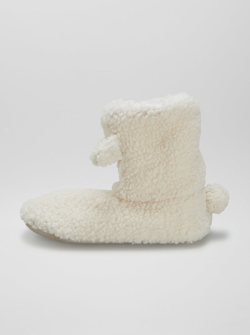 Botas de casa de borreguito BEIGE - Kiabi