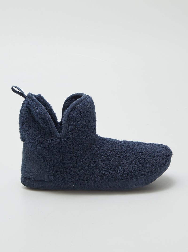 Botas de casa de borreguito NEGRO - Kiabi