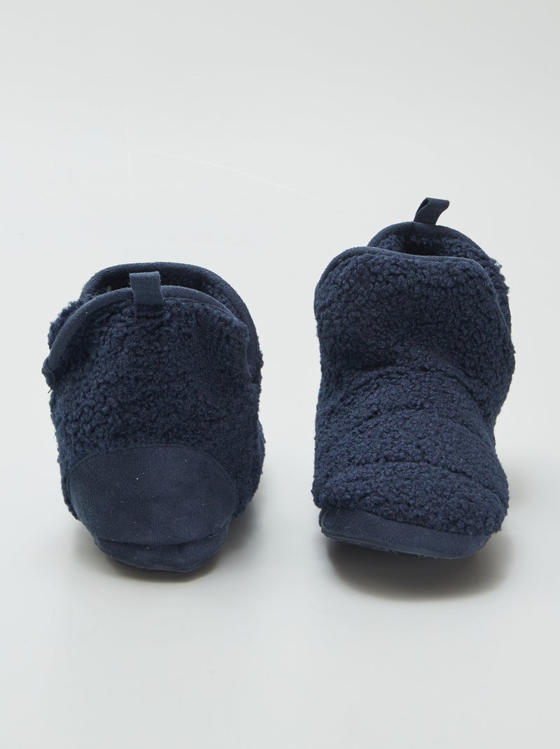 Botas de casa de borreguito NEGRO - Kiabi