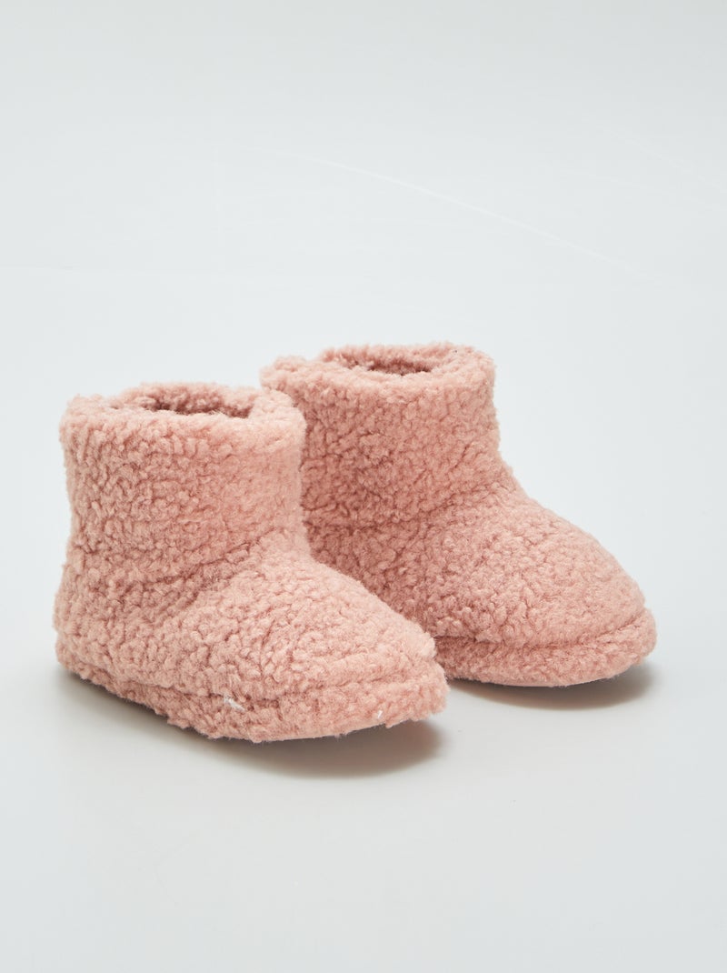 Botas de casa de borreguito ROSA - Kiabi