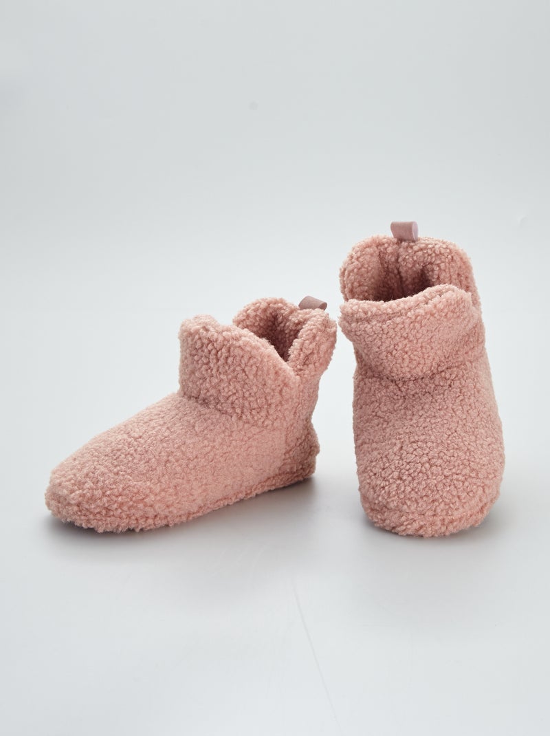 Botas de casa de borreguito rosa - Kiabi
