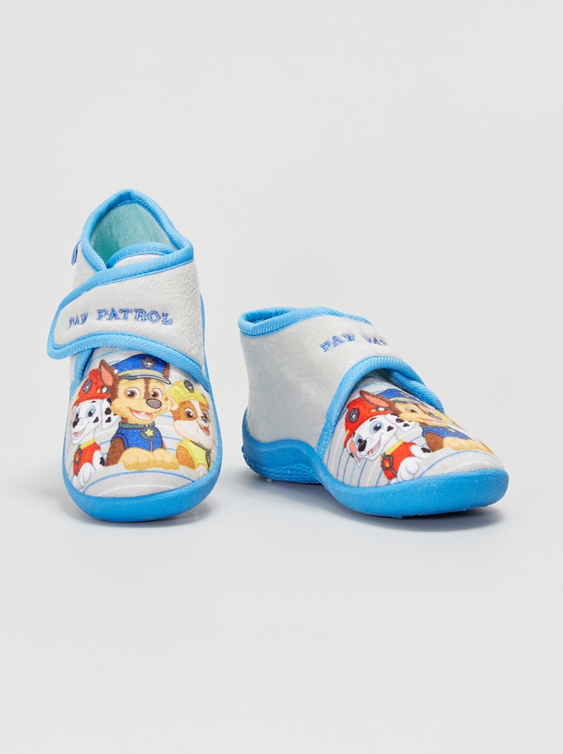 Botas de casa de ratina suave azul - Kiabi