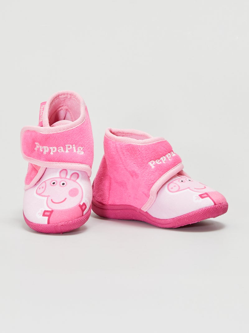 Botas de casa de ratina suave 'Peppa Pig' rosa - Kiabi