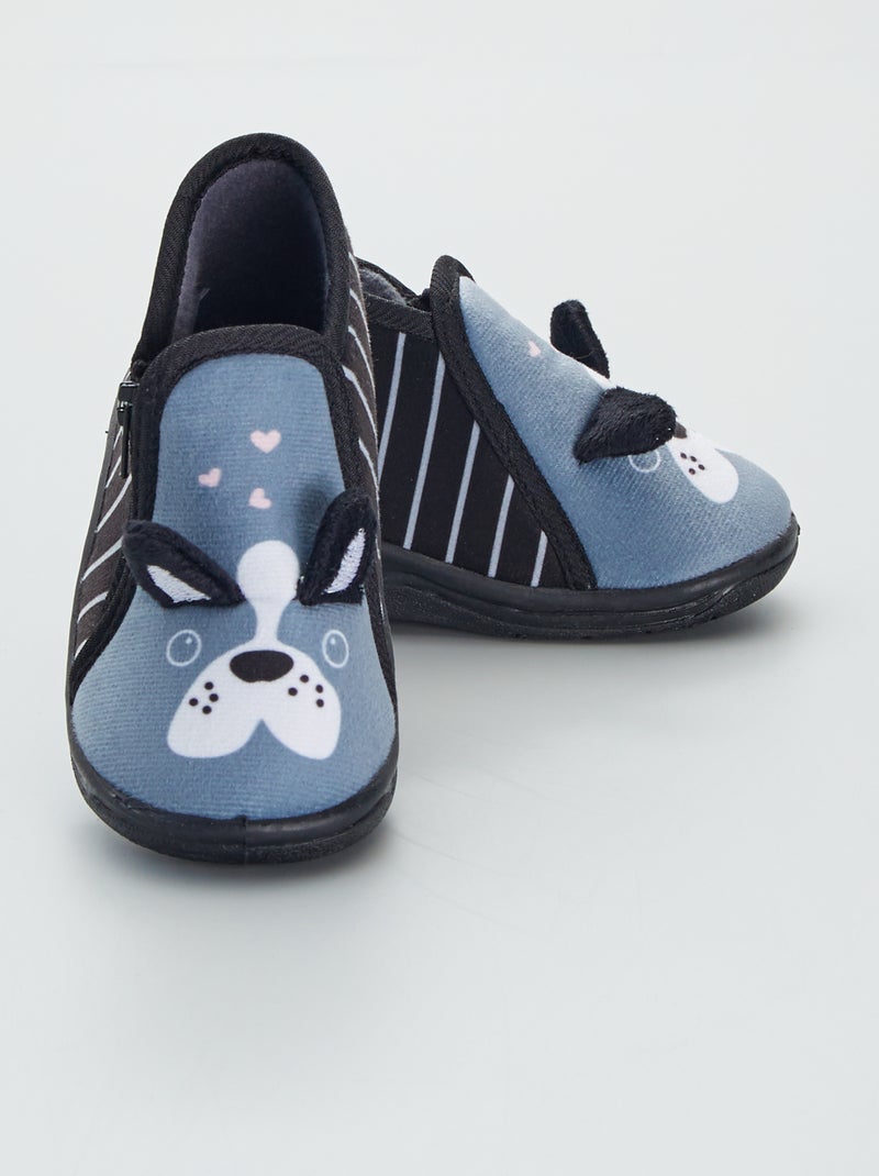 Botas de casa perro gris - Kiabi