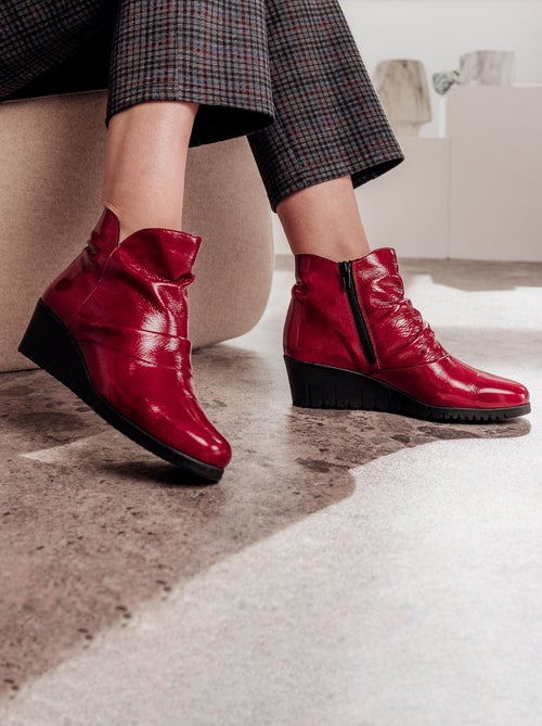 Botas de charol con cremallera - Afibel - Kiabi
