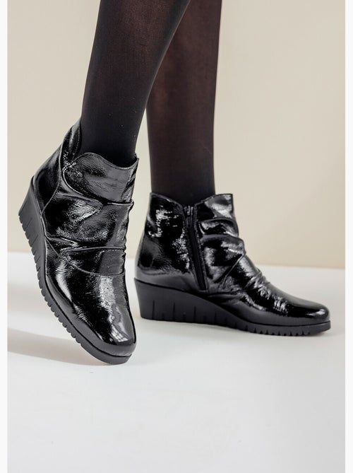 Botas de charol con cremallera - Afibel - Kiabi