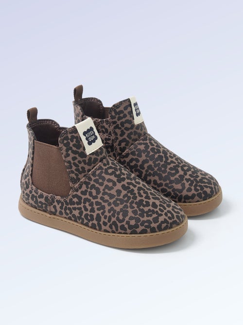 Botas de efecto piel - Motricidad 4: para caminar - Kitchoun - Kiabi Botas de efecto piel - Motricidad 4: para caminar - Kitchoun - Kiabi
