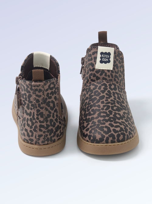 Botas de efecto piel - Motricidad 4: para caminar - Kitchoun - Kiabi Botas de efecto piel - Motricidad 4: para caminar - Kitchoun - Kiabi