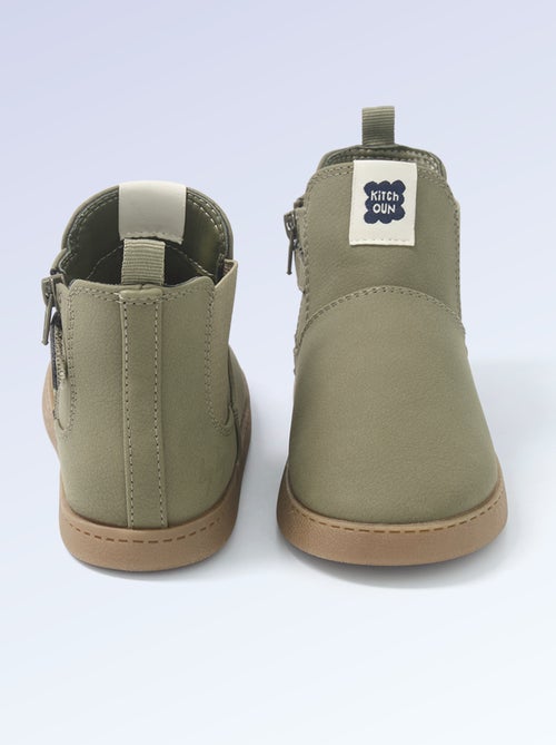Botas de efecto piel - Motricidad 4: para caminar - Kitchoun - Kiabi Botas de efecto piel - Motricidad 4: para caminar - Kitchoun - Kiabi