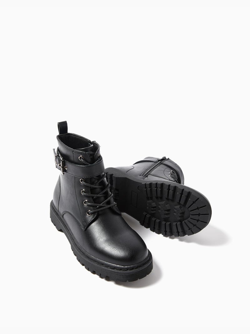 Botas de estilo militar, MO Fashion Negro - Kiabi