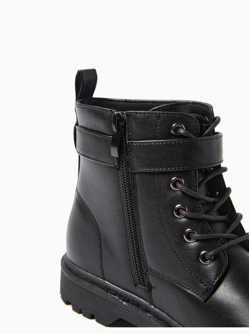 Botas de estilo militar, MO Fashion Negro - Kiabi