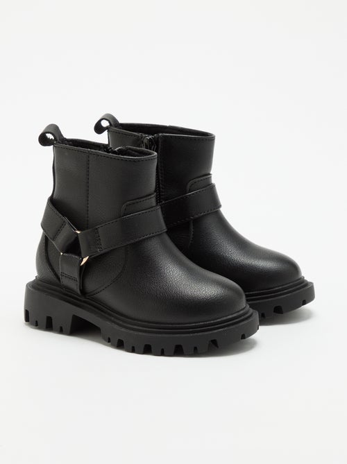 Botas de imitación con tira motera - Kiabi