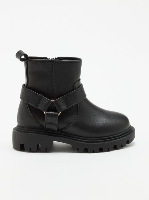 Botas de imitación con tira motera - Kiabi