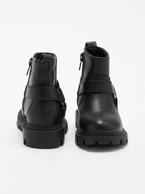 Botas de imitación con tira motera - Kiabi