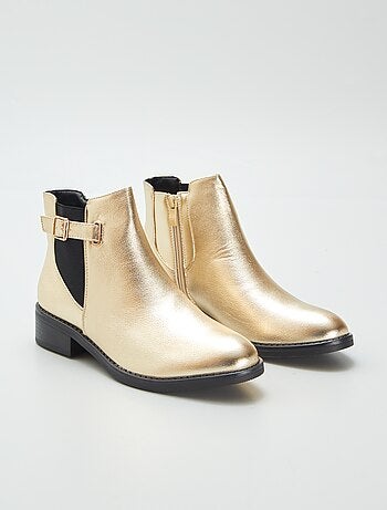 Botas de material sintético dorado