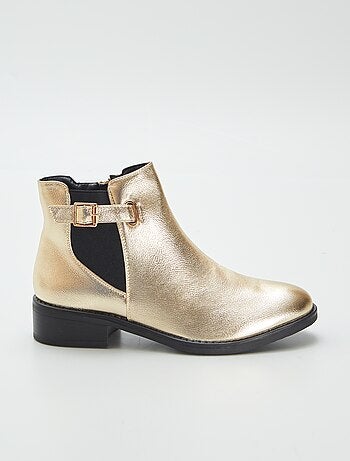 Botas de material sintético dorado