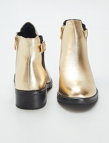 Botas de material sintético dorado